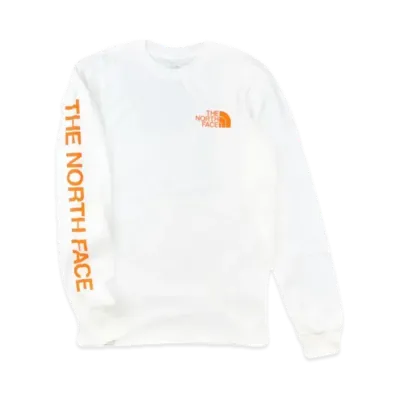 The North Face L/S Sleeve Hit "White / Orange"