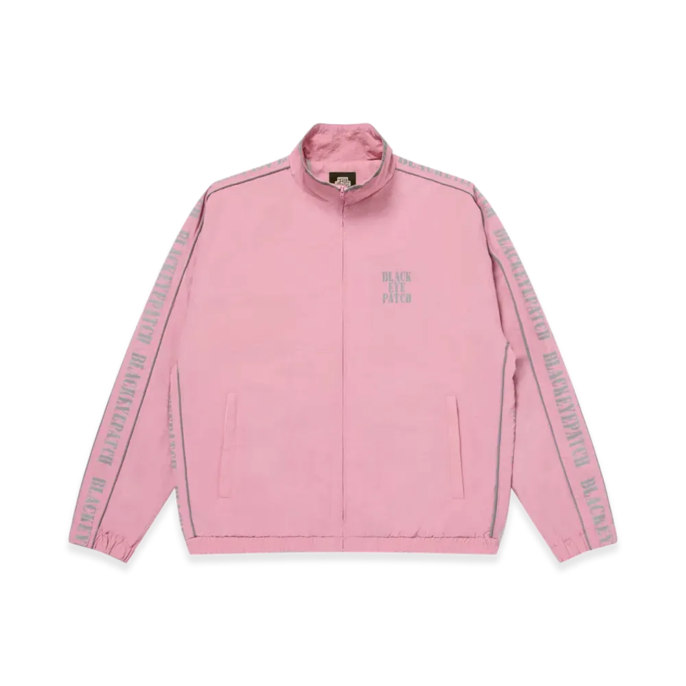 BlackEyePatch Reflective Stencil Logo Track Jacket "Pink"