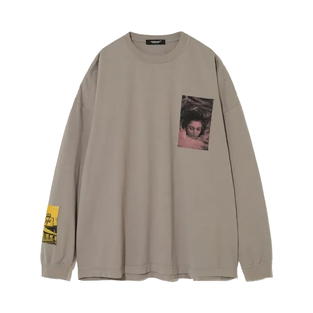 UNDERCOVER Twin Peaks Cotton Long Sleeve T-Shirt "Light Green Gray"
