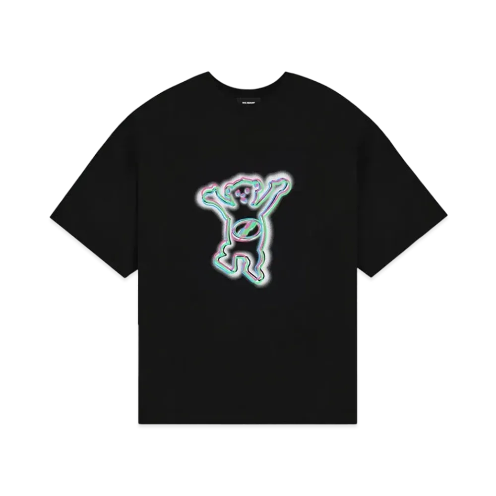 WE11DONE Colorful Teddy Print T-shirt "Black"