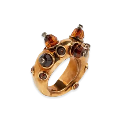 DRIES VAN NOTEN Women's Embellished Ring "Brown"