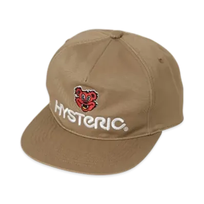 HYSTERIC GLAMOUR Fire Bear Magazine Embroidered Cap "Beige"