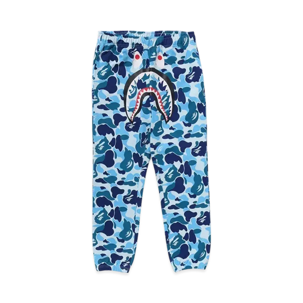 A BATHING APE ABC Camo Shark Regular Fit Sweat Pants "Blue"