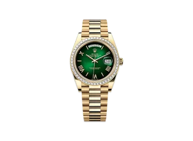 ROLEX Day-Date 40mm Yellow Gold Diamond 228398TBR "Green Ombre"
