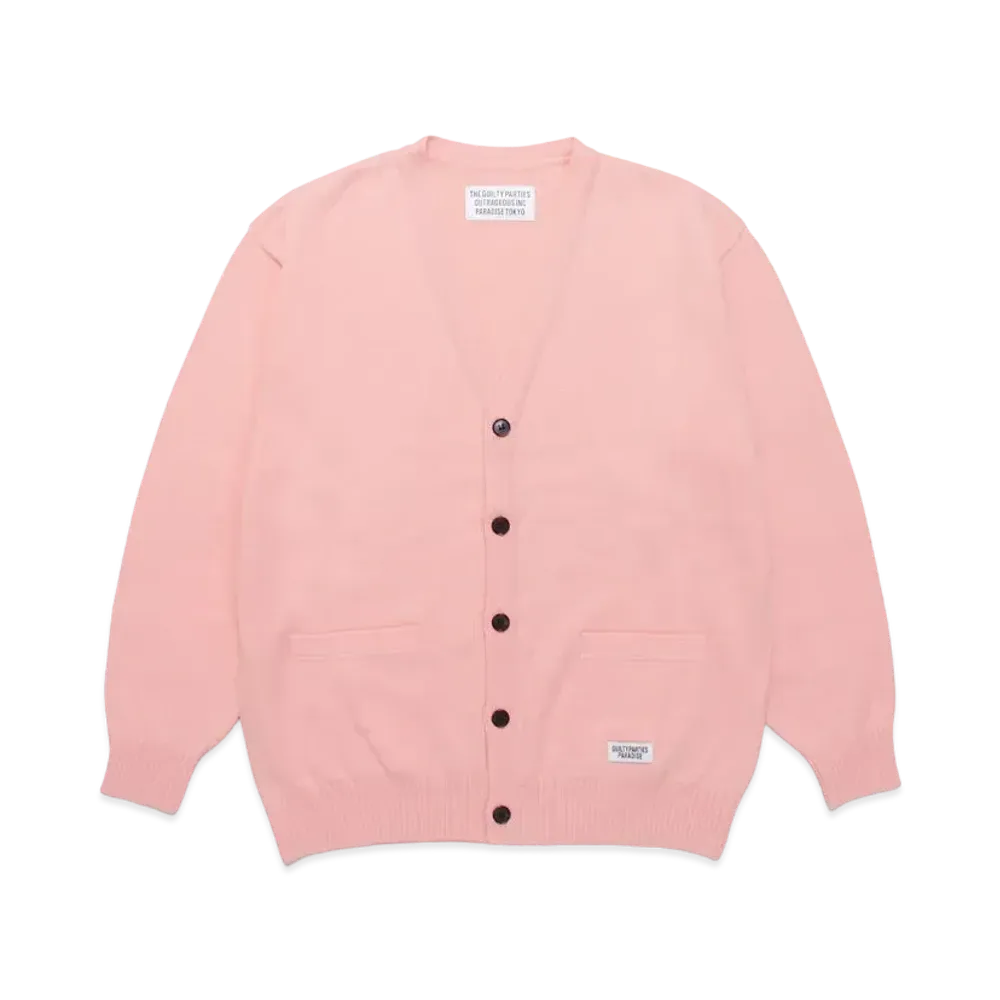 WACKO MARIA CLASSIC KNIT CARDIGAN "Pink"