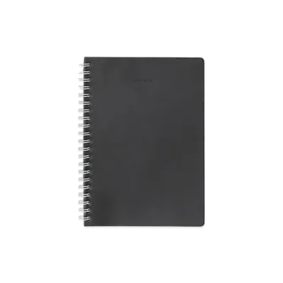Hender Scheme Removable Ring Note A5 "Black Grid"