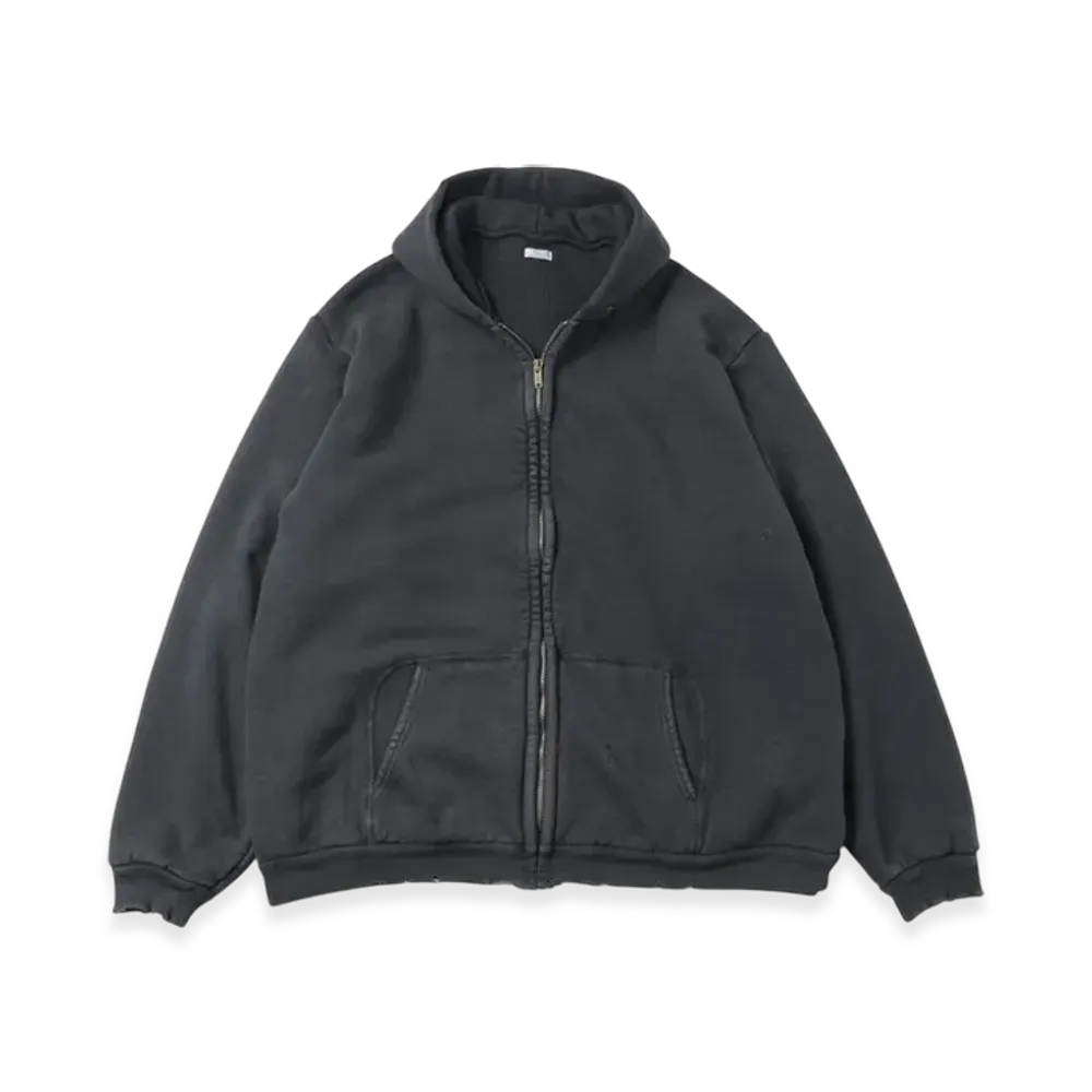 A.PRESSE Vintage Zip Sweat Hoodie "Black"