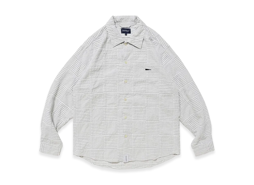 DESCENDANT Milpitas PaTChwork LS Shirt "Gray"