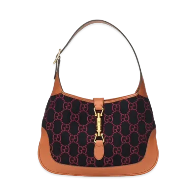 GUCCI Jackie 1961 Small Shoulder Bag "Blue/Red"