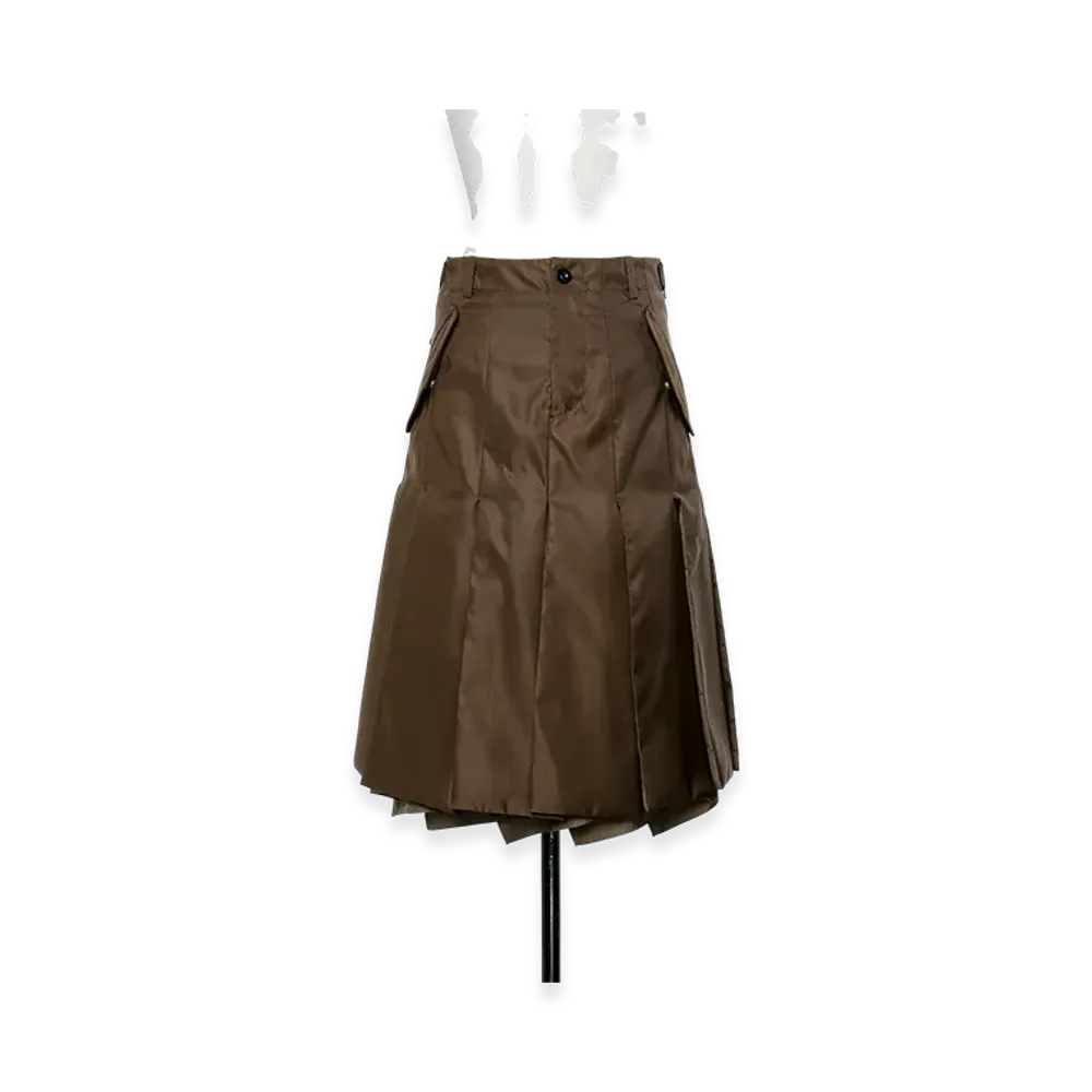 sacai Nylon Twill Skirt "Brown"