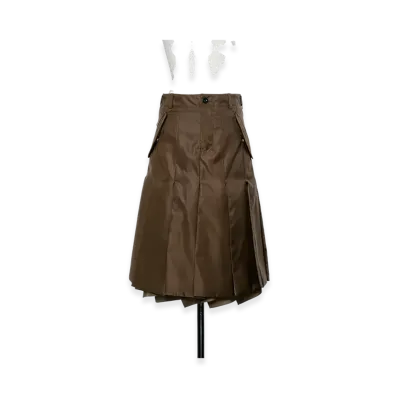sacai Nylon Twill Skirt "Brown"