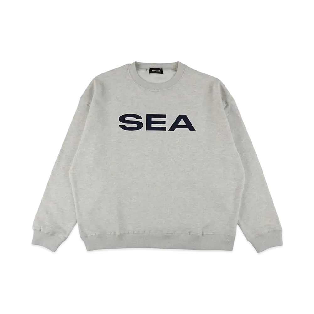 WIND AND SEA Satin Patch Crewneck Sweatshirt "Gray"