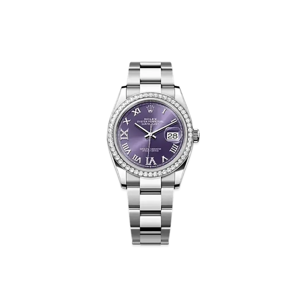 ROLEX Datejust 36 Oystersteel & White Gold Diamonds "Purple"