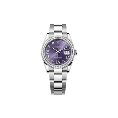 ROLEX Datejust 36 Oystersteel & White Gold Diamonds "Purple"