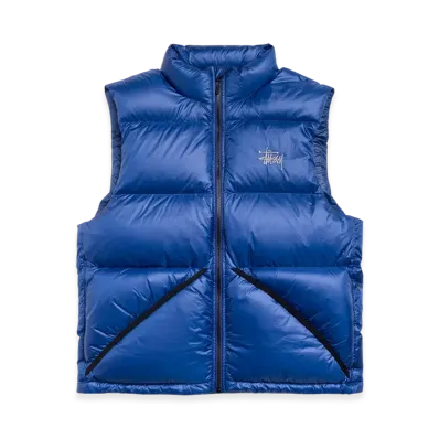 Stussy Micro Ripstop Down Vest "Royal"