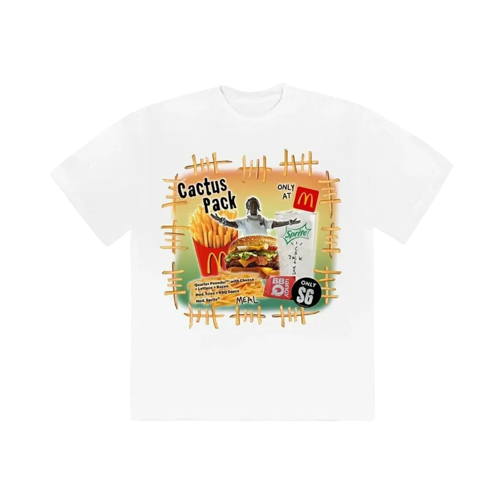 Travis Scott Cactus Jack x McDonald's Cactus Pack Vintage Bootleg II T-Shirt "White"