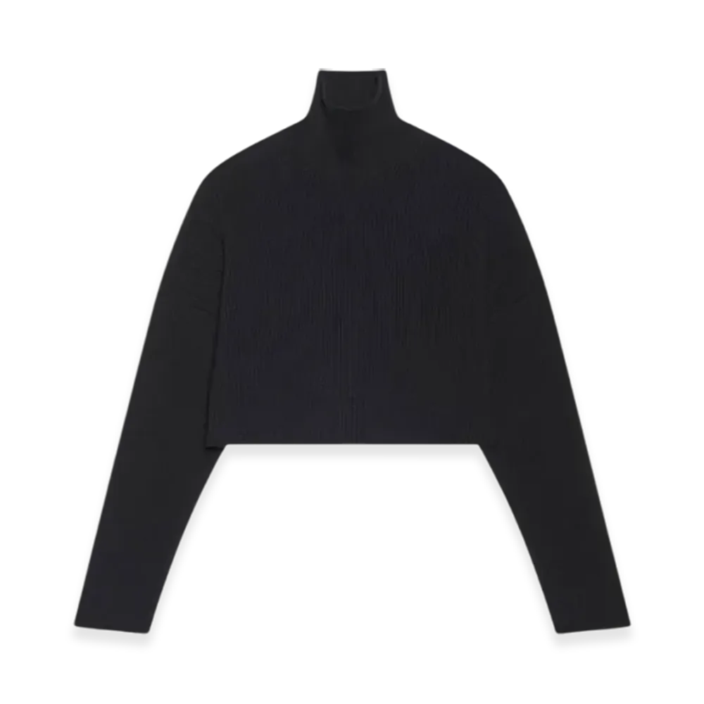 BALENCIAGA Women's Cropped Sweater "Black"