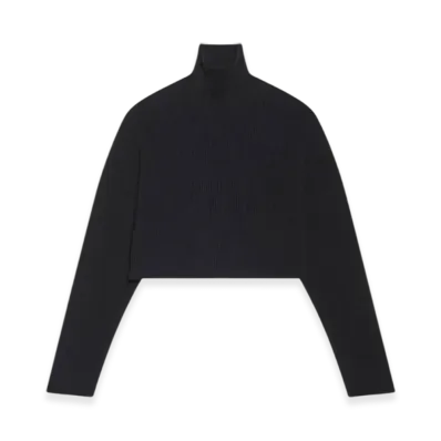 BALENCIAGA Women's Cropped Sweater "Black"