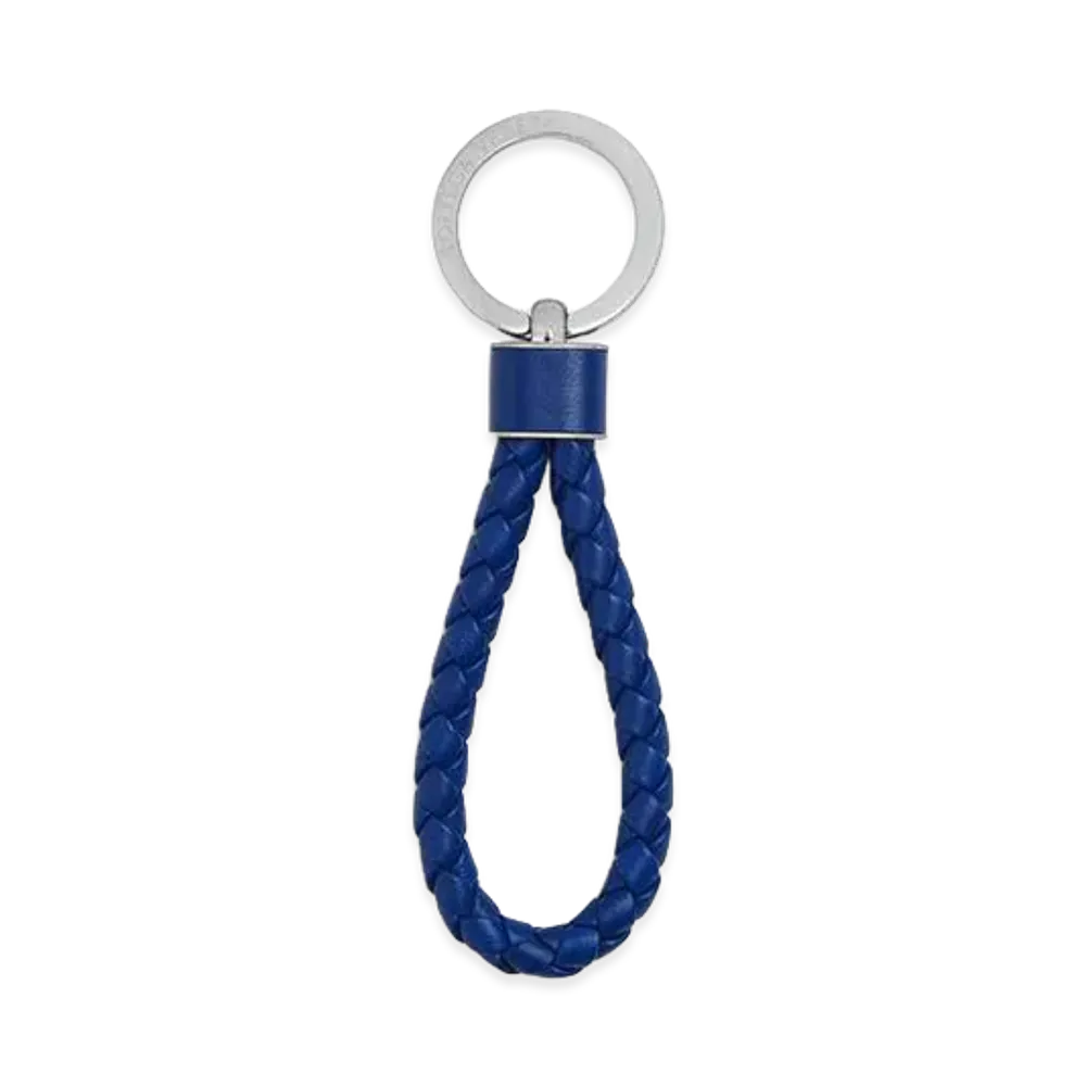Bottega Veneta Intrecciato Keyring "Royal Blue"