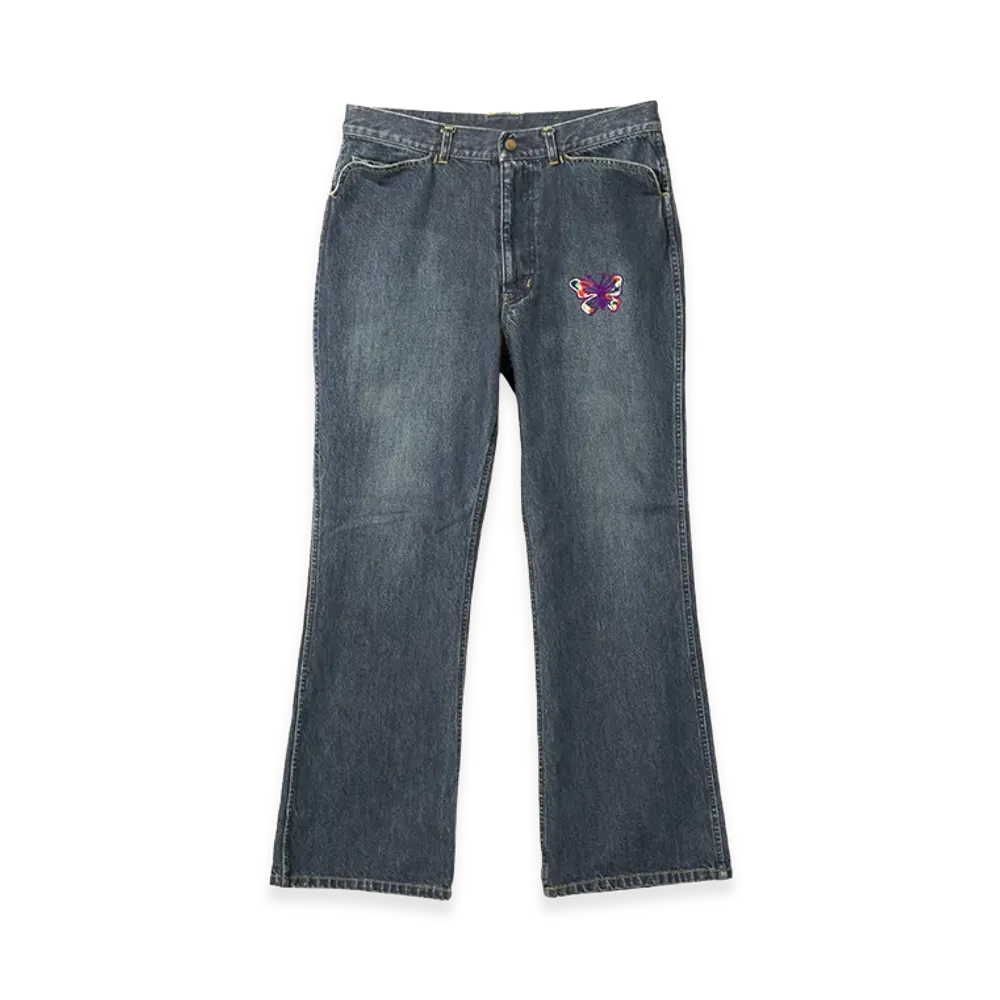 NEEDLES Papillon Emb. Boot-Cut Jean - 12oz Denim "Indigo"