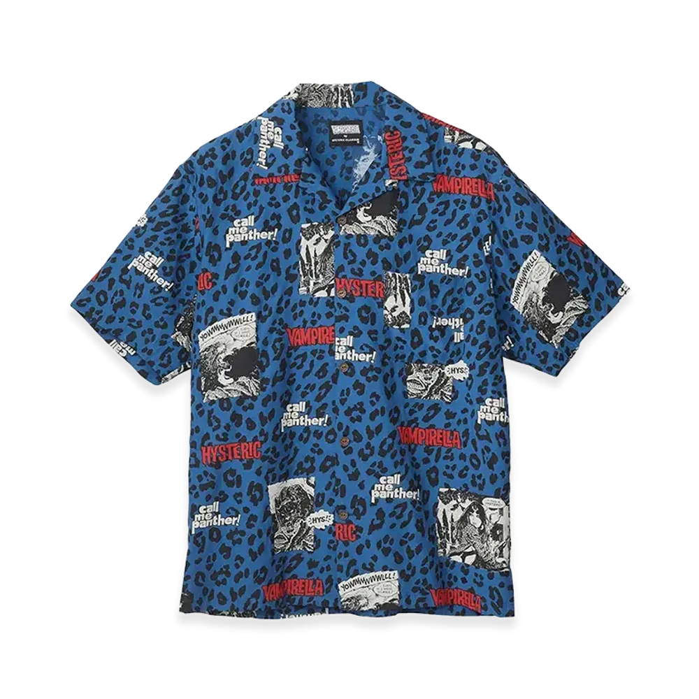 HYSTERIC GLAMOUR x Vampirella Open Collar Shirt "Blue"