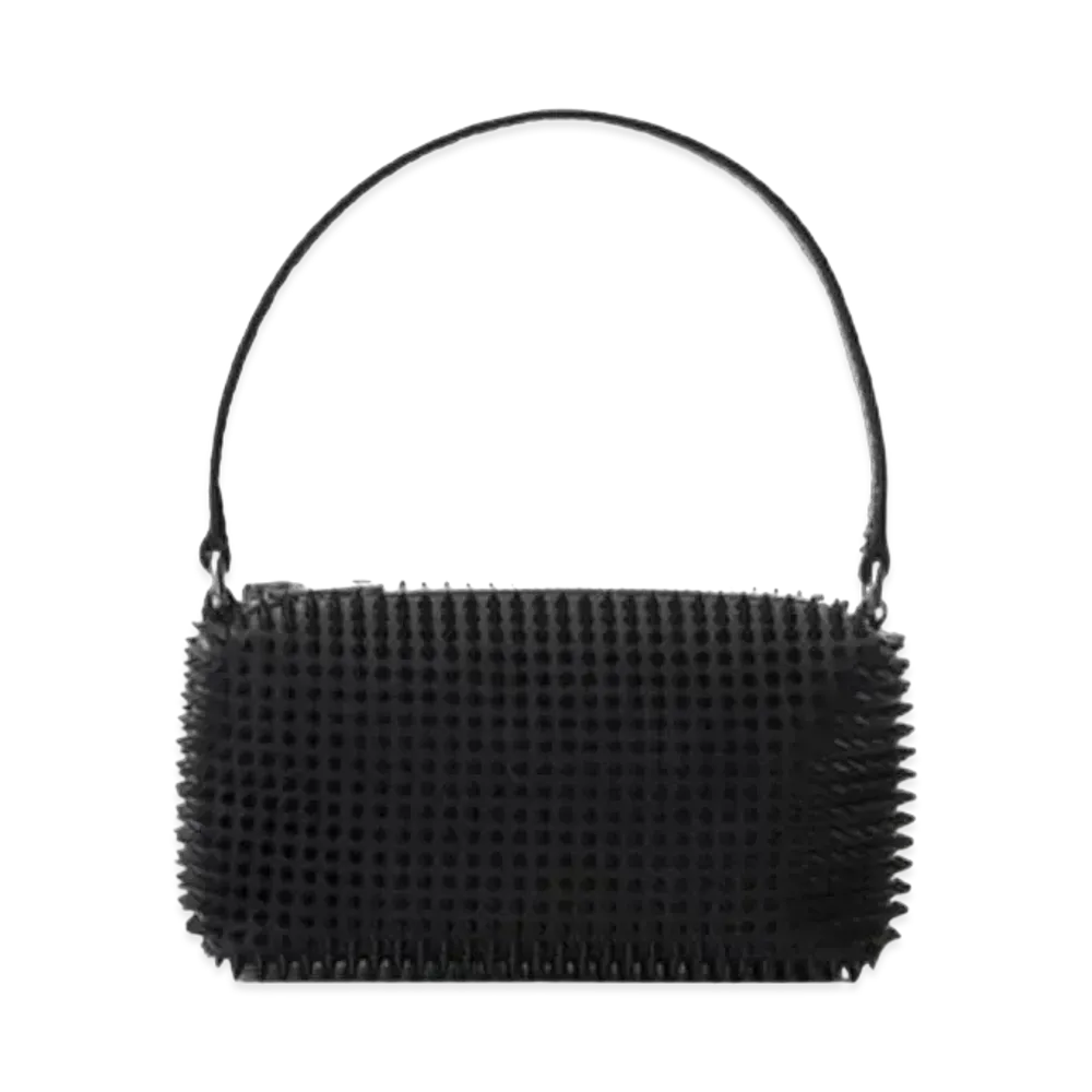 Alexander Wang Heiress Rubberized Spike Pouch "Black"