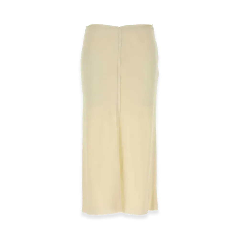 AMI PARIS Women's Stretch Viscose Skirt "Ivory"