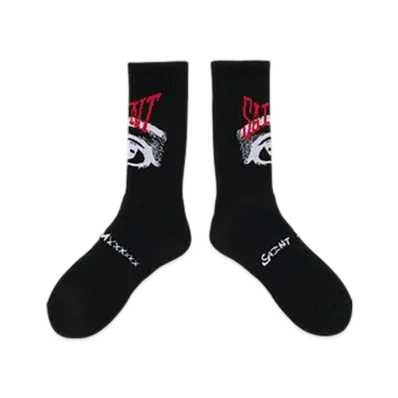 SAINT Mxxxxxx Eye Socks "Black" (25FW) SM-HR1-0000-104
