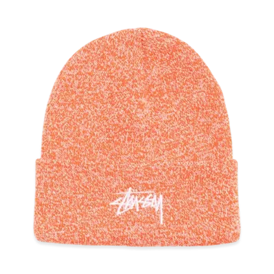 Stussy Stock Cuff Beanie "Marled Orange"