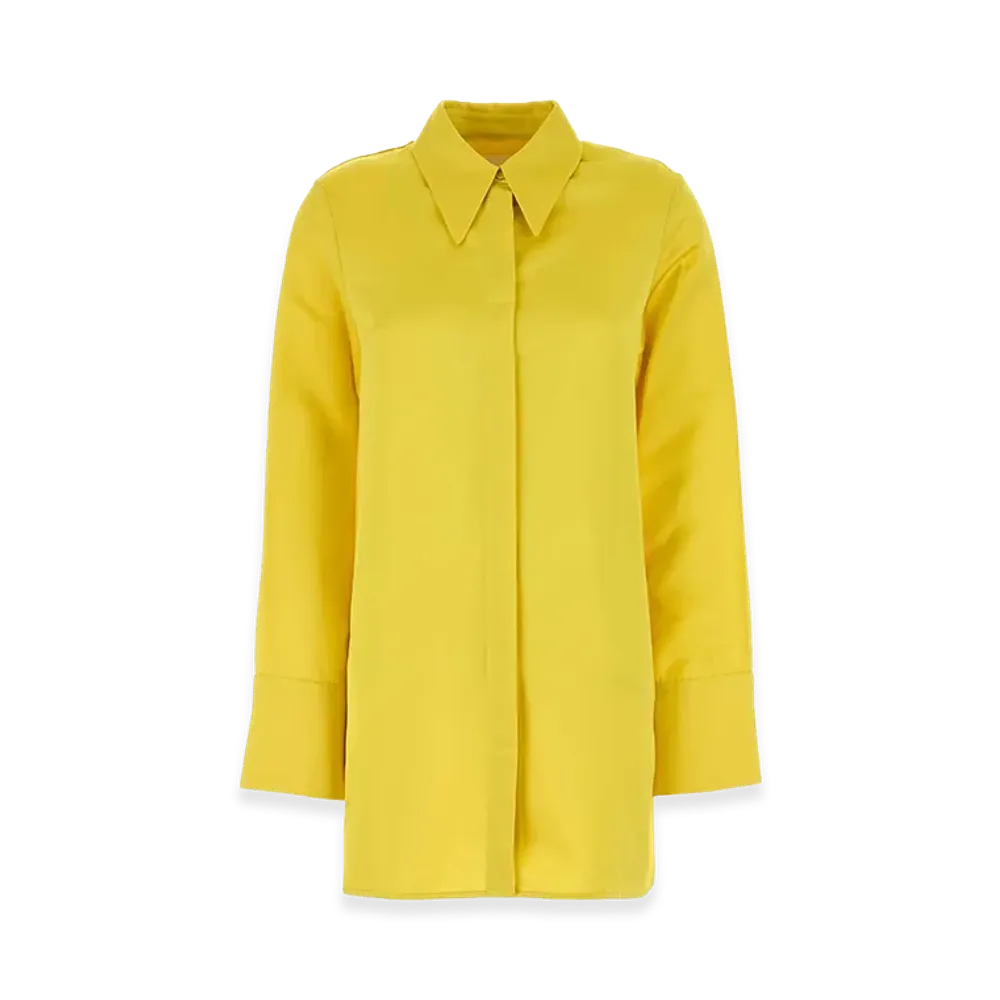 Jil Sander Women's Satin Oversize Shirt "Yellow"
