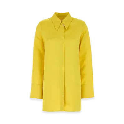 Jil Sander Women's Satin Oversize Shirt "Yellow"