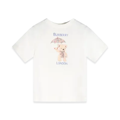 Burberry Kids London Bear Cotton T-Shirt "Chalkwhite"