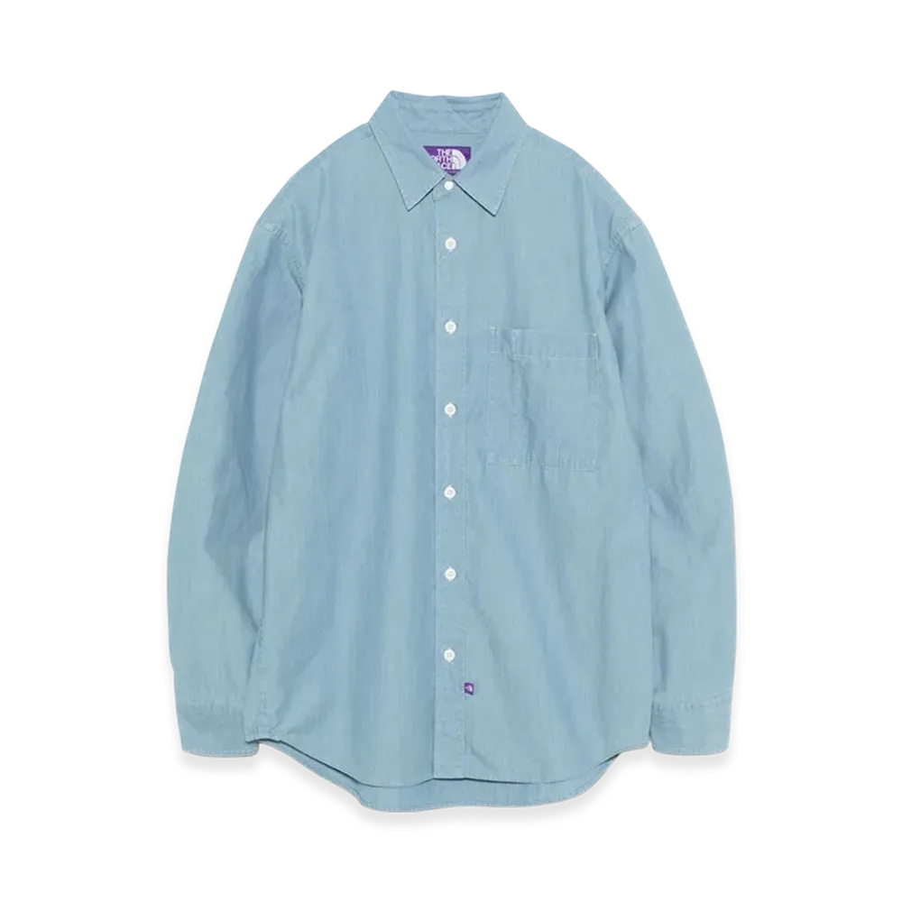 The North Face Purple Label Regular Collar Chambray Field Shirt "Indigo Bleach"