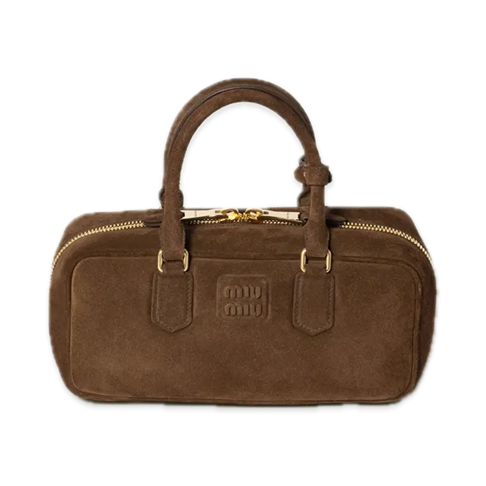 MIU MIU Arcadie Suede Bag "Dark Brown"