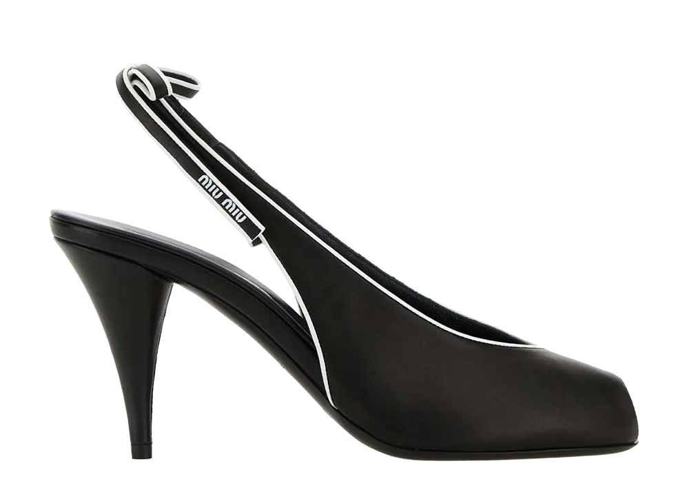 MIU MIU Women's Nappa Leather Sandals "Black"