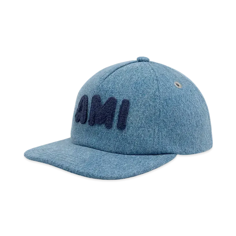 AMI PARIS Patch Tracker Cap "UsedBlue"
