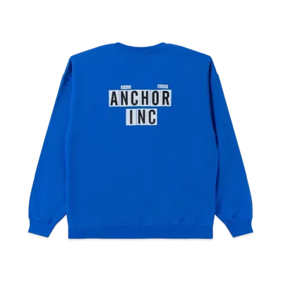 Mercedes Anchor Inc. Reflective Letter Crew Sweat "Blue"