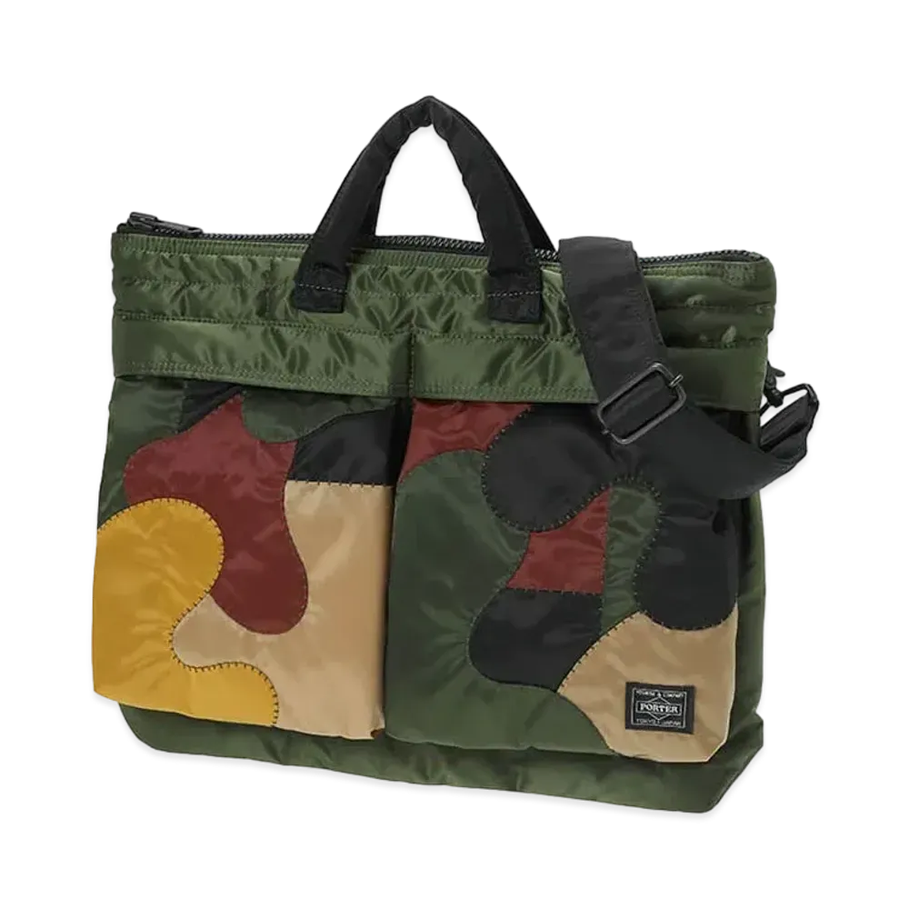 PORTER TANKER x MUTSU 2Way Short Helmet Bag "Camo"