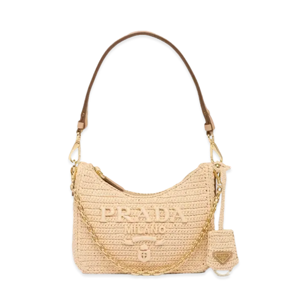 PRADA Re Edition Crochet Mini Bag "Natural"
