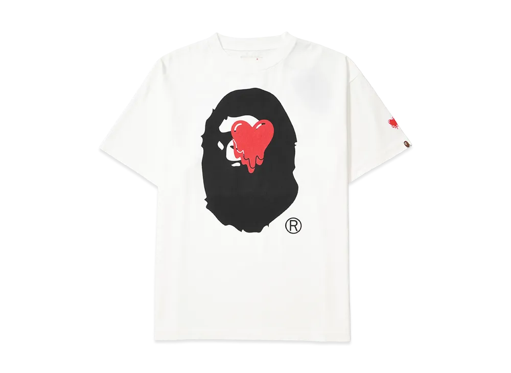 A BATHING APE x EMOTIONALLY UNAVAILABLE Ape Head Tee "White"