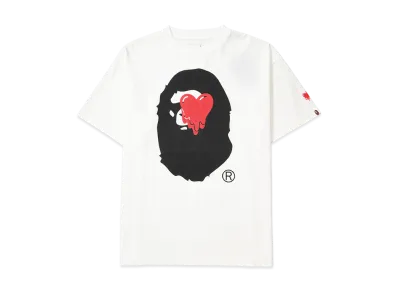 A BATHING APE x EMOTIONALLY UNAVAILABLE Ape Head Tee "White"