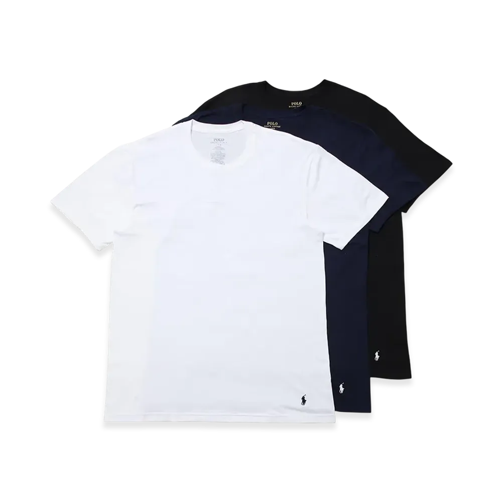 Polo Ralph Lauren Classic Fit Crewneck Tee 3-Pack "Whitenavyblack"