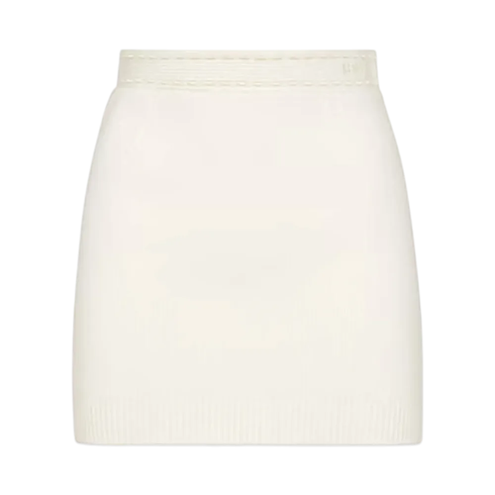 FENDI Women's Cashmere Miniskirt "White"