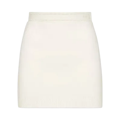 FENDI Women's Cashmere Miniskirt "White"
