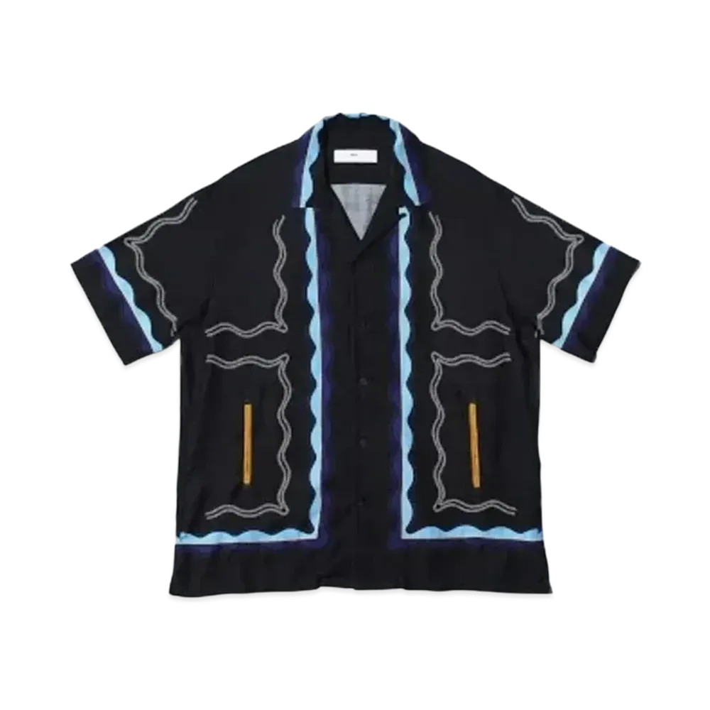 TOGA VIRILIS Panel Print S/S Shirt "Black" TV241-FJ319
