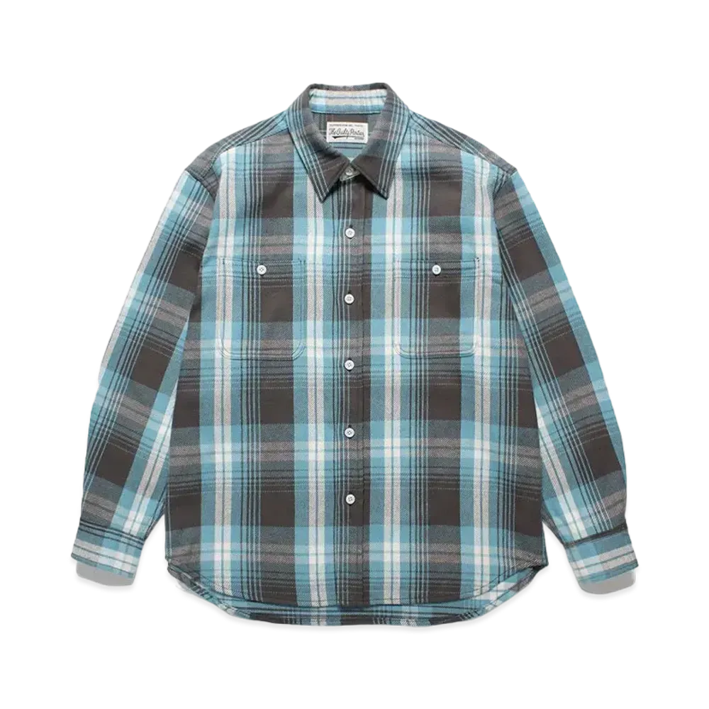 WACKO MARIA Check Flannel Shirt "Blue"