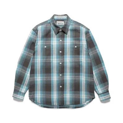 WACKO MARIA Check Flannel Shirt "Blue"