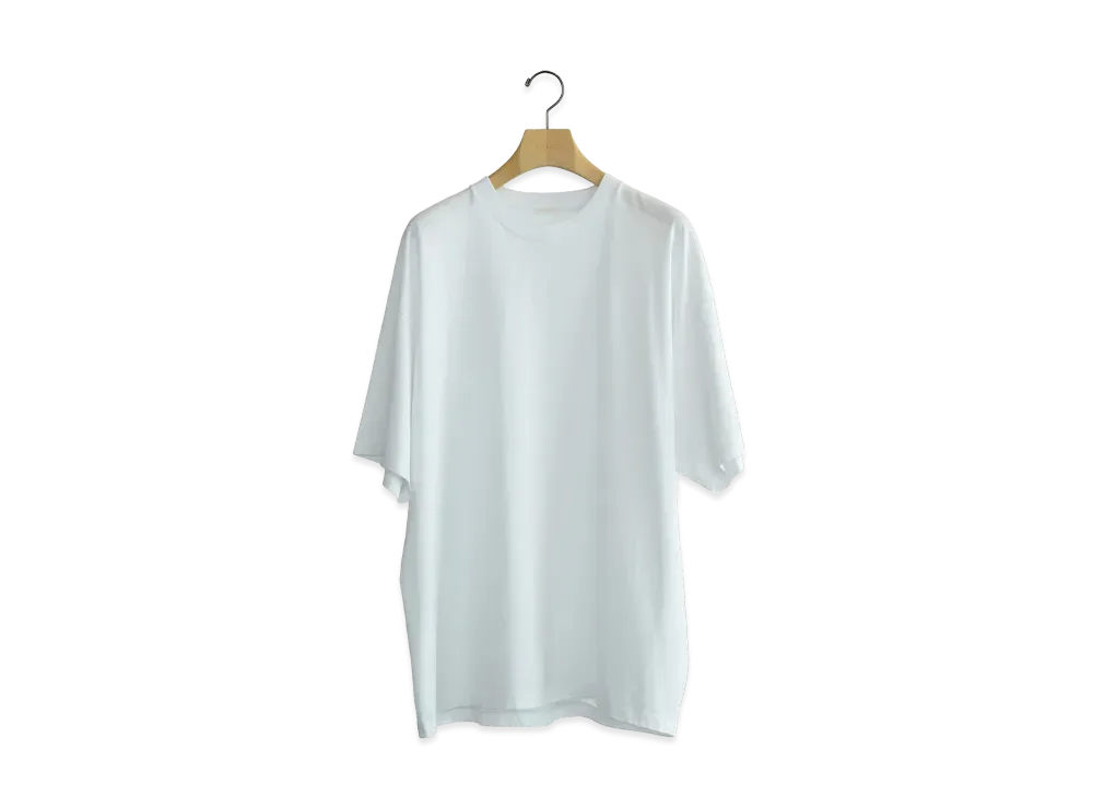 COMOLI Cotton Jersey Short Sleeve T-Shirt "White"