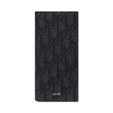 Dior Vertical Long Wallet Dior Oblique Jacquard "Black"