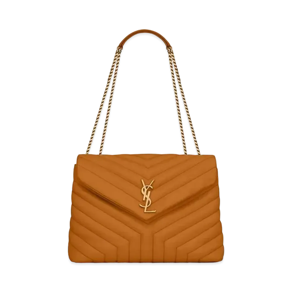 Saint Laurent Loulou Medium In Matelasse Y Leather "Cork / Cork"